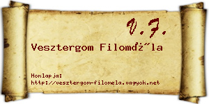 Vesztergom Filoméla névjegykártya